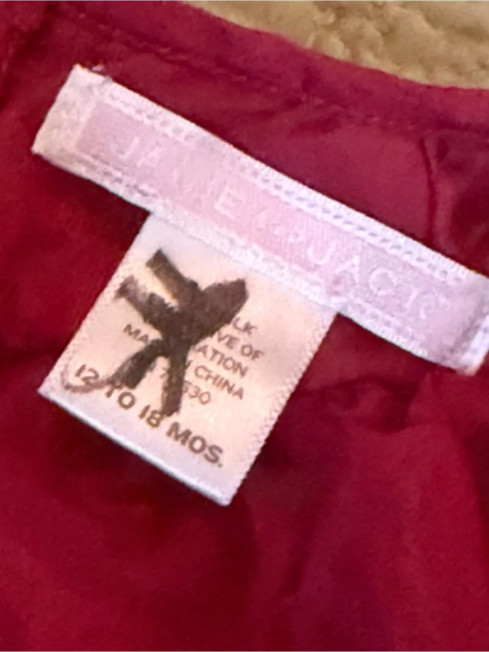 Janie and Jack Burgundy Silk Party Dress 12–18M Smocked Floral Holiday